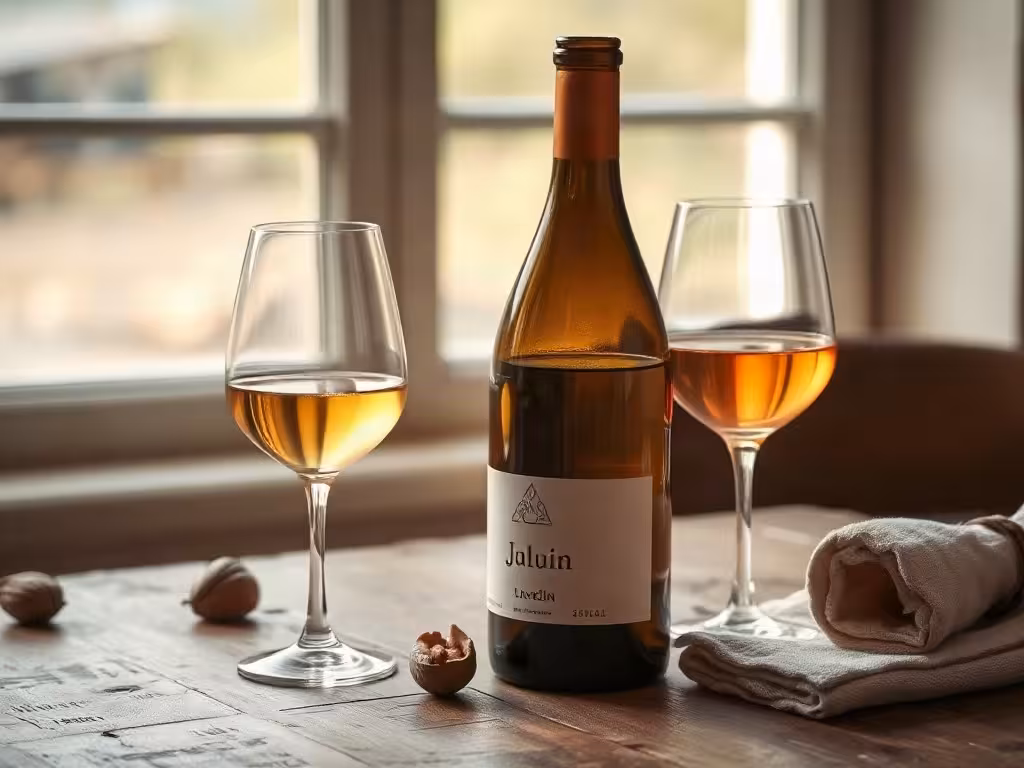 Clavelin de vin jaune du Jura, bouteille emblématique du vignoble jurassien.