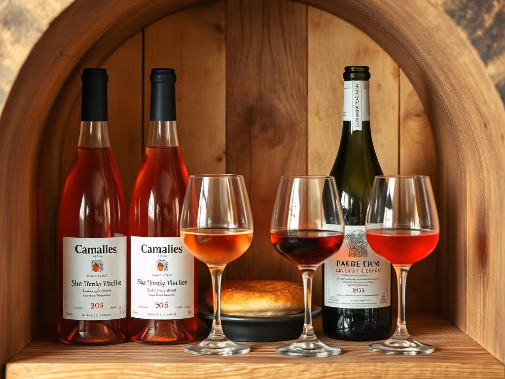 Bouteilles de blanc, rouge léger et rosé à servir avec une quiche lorraine