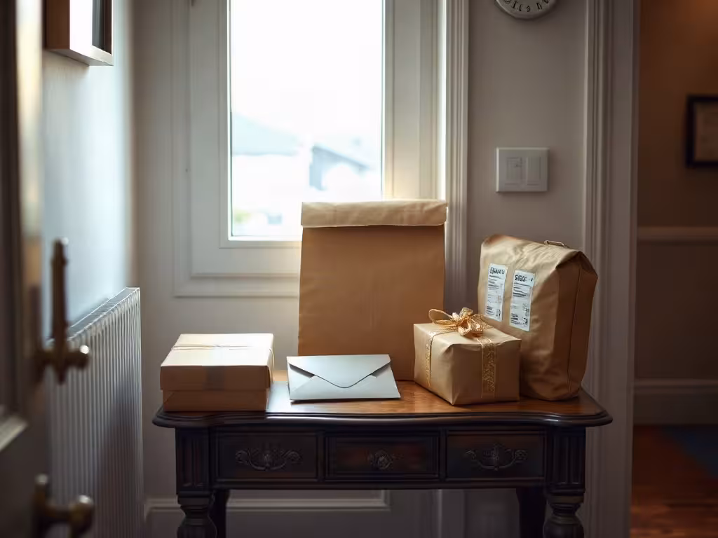 Vitibox et cartes-cadeaux : colis et abonnement en attente dans un intérieur sobre.